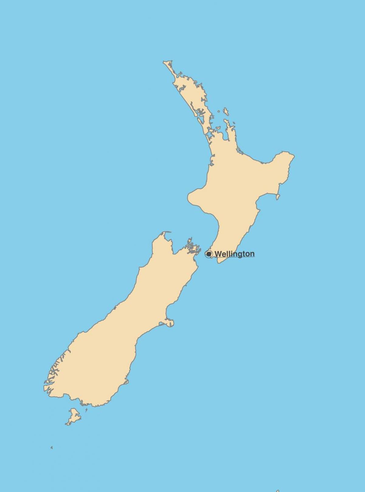 Neuseeland Hauptstadtkarte
